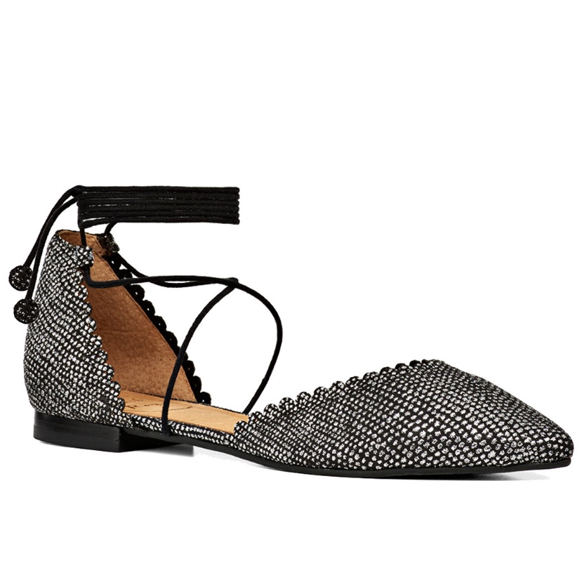Nib Jack Rogers Camille Sparkle Leather Flat